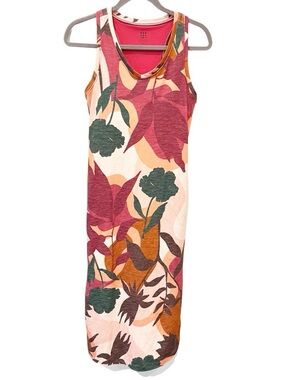 Women's Floral Tank Midi Dress in Multicolor by